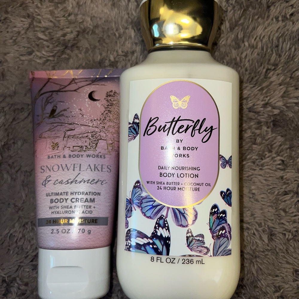 Bath & Body Works Butterfly and Snowflakes and Cashmere Moisturizer